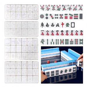 Wholesale Craft <b>Fun</b> Games Adult Diy Toy Silicone Mini Mahjong Resin Tray Mold for Gifts - Product Image 2