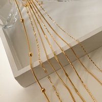 Chaîne de boîte croisée en or avec clavicule Chaîne gaufrée en os de serpent Acier titane étoilé géométrique Tendance