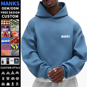 Sweat-shirt à capuche personnalisé de haute qualité avec logo imprimé, coton lourd 400 GSM, OEM, faible MOQ, coupe oversize pour homme - Product Image 2