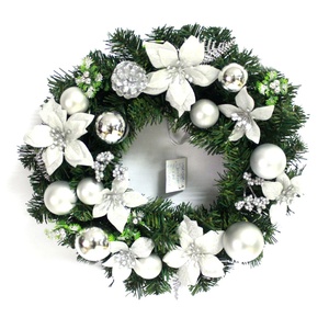 Mini ornement décoratif <span class=keywords><strong>de</strong></span> noël 24 pouces, fleurs artificielles suspendues, couronnes <span class=keywords><strong>de</strong></span> pin décoratives - Product Image 6