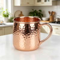 Mug en cuivre martelé en acier inoxydable CAMOL FACTORY 500 ml pour la maison, le bar, l'hôtel, avec logo personnalisé, couleur cuivre