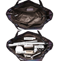 LOVEVOOK Ensemble de sacs à main de luxe de créateur, sacs à main géométriques lumineux réfléchissants, sacs à main et portefeuilles géométriques pour femmes
