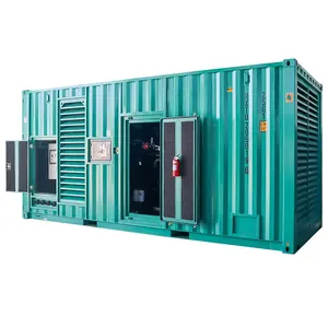スーパーサイレントパワーcontainerzied発電機ディーゼル50hz 800kva/1250kvaカミンズエンジン付きディーゼル発電機