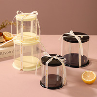 Mini boîtes à gâteaux transparentes de qualité alimentaire, rondes, 2 pouces/3 pouces/4 pouces, emballage pour cadeaux et pâtisseries, bento