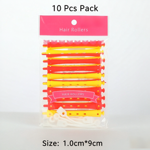 10 Pcs <b>Plastic</b> Hair Rollers Cold Wave Curling <b>Rods</b> Perm Styling Tools for Long and Short Hair - Product Image 1