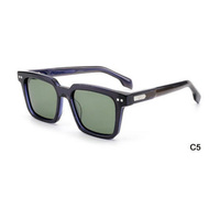 Lunettes de soleil carrées vintage personnalisées très vendues, de haute qualité, en acétate polarisé, confortables pour femmes et hommes