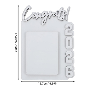 Cornice Fotografica in <span class=keywords><strong>Legno</strong></span> Personalizzata per Congratulazioni, Placca MDF Vuota per Sublimazione 2026 - Product Image 3