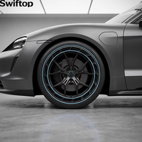 Nouvelles jantes de voiture en aluminium forgé monobloc personnalisées ST 5x114.3/112/120 Design en maille Finition noire pour M5/CLS/Audi Q8 17-21