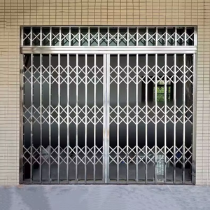 Puerta Corredera de Diseño Moderno, Acero Inoxidable, Estilo Simple, Antirrobo - Product Image 5