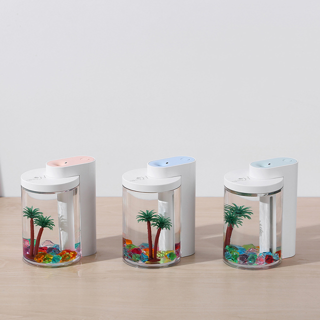 Latest Product Usb Desktop Landscape Humidifier Water Air Purifier Fish Tank Mini Ultrasonic Cold Mist Personal Humidifier