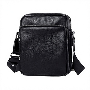 Sac bandoulière de luxe personnalisable en PU, étanche, style vintage, pour homme, léger et grand format - Product Image 1