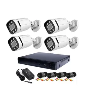 1080P CCTV-Sicherheit HD-Außenüberwachungskamera-Kit Wasserdichtes 4-Kanal-Kamerasystem zur Bewegungs erkennung
