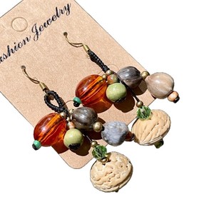 Pendientes colgantes inspirados en plantas, piedra natural, estilo vintage, uso diario para mujer - Product Image 5