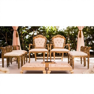 Designer Mandap Chairs <b>for</b> <b>Sale</b> Hindu Wedding Mandap Ceremony Chairs Elegant Wood Mandap Chairs <b>For</b> Wedding Decoration Wholesale - Product Image 1