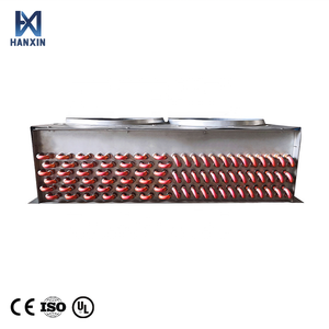 Condenseur à air hydrophile à ailettes <span class=keywords><strong>en</strong></span> cuivre HANXIN pour chambre froide et congélateur, double ventilateur, refroidissement par eau et air, prix compétitif - Product Image 5