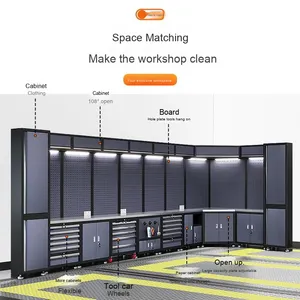Estación <span class=keywords><strong>de</strong></span> trabajo <span class=keywords><strong>de</strong></span> reparación <span class=keywords><strong>de</strong></span> automóviles, armario <span class=keywords><strong>de</strong></span> herramientas <span class=keywords><strong>de</strong></span> combinación multifuncional y carrito para reparación <span class=keywords><strong>de</strong></span> <span class=keywords><strong>bicicletas</strong></span> para <span class=keywords><strong>talleres</strong></span> <span class=keywords><strong>de</strong></span> garaje, tienda <span class=keywords><strong>de</strong></span> la 4S - Product Image 2