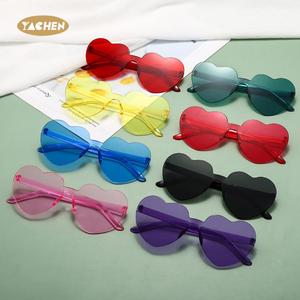 YACHEN Wholesale Heart Shaped Sunglasses Rimless Candy Color <strong>Party</strong> <strong>Glasses</strong> for Women Men <strong>Party</strong> Favor Gifts - Product Image 6