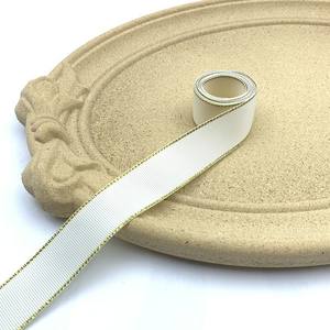 2.5 Gran Oferta Lazo de <span class=keywords><strong>Cinta</strong></span> de Grosgrain de Alta Calidad con Doble Borde Dorado para Manualidades, Decoración de Empaque y Adorno para Bodas y Navidad - Product Image 3