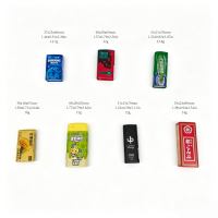 Boîte en fer blanc de qualité alimentaire en gros avec couvercle à charnière, mini-boîtes métalliques portables de 12g pour bonbons, chocolats et menthes