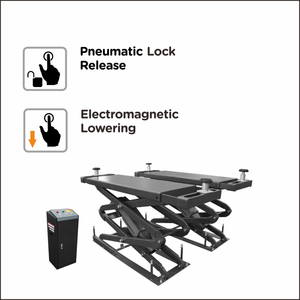 Pengangkat hidrolik otomatis baru mesin pengangkat gunting mobil 3.0 T naik penuh di tanah - Product Image 3