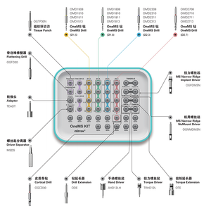 Osstem <span class=keywords><strong>Dental</strong></span> İmplant OneGuide Kiti Anahtarsız Manuel Plastik Cerrahi Aletleri, Kılavuzlu Sinüs Kaldırma ve Konik İmplant Prosesleri için - Product Image 2