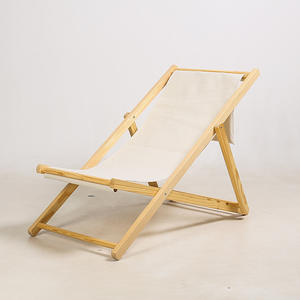 Chaise de plage moderne chaise durable piscine extérieure soleil <span class=keywords><strong>bois</strong></span> pliable fronde adulte chaises longues de plage - Product Image 1