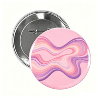 Badge promotionnel personnalisé en métal vierge avec design de dessin animé, en fer blanc, pour la vente en gros