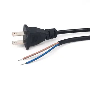 1.5M ac power cord 2 pin plug US Plug 2 prong ac power cord