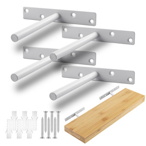 Haidibosi Invisible <b>Shelf</b> Support Iron T-Shaped Wall Mount <b>Bracket</b> For <b>Shelves</b> Easy Installation Modern Simple Style - Product Image 2