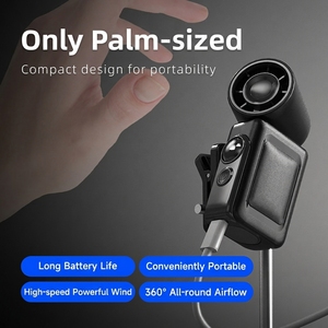 <span class=keywords><strong>Mini</strong></span> ventilateur à pince rechargeable par USB, 4 vitesses réglables, flux d'air à 360 degrés, 5 pales, avec fonction de refroidissement, personnalisable - Product Image 2