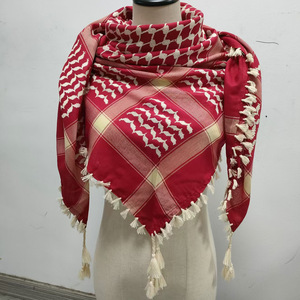 Venta caliente árabe cabeza bufanda Palestina bufanda Keffiyeh Jacquard gran cuadrado bufanda punto al por mayor - Product Image 6