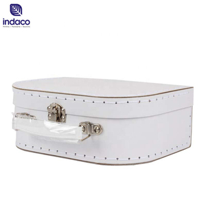 Wholesale Paperboard Suitcase Kids Cardboard Suitcase Shape Gifts <b>Boxes</b> New Born Baby Gift <b>Boxes</b> with Handle - Product Image 4