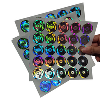 Etiqueta Adhesiva Holográfica de Seguridad con Sello Dorado a Prueba de Manipulación, Material PET