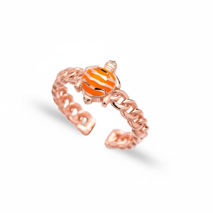Orange Turtle Design <b>Adjustable</b> <b>Ring</b> Wholesale Fine Women Jewellery Trendy Cute Design 925 <b>Silver</b> <b>Sterling</b> Jewelry - Product Image 2