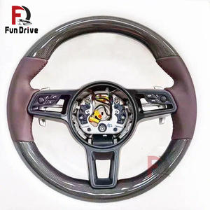 Volant en fibre de carbone personnalisé pour <span class=keywords><strong>Porsche</strong></span> Macan <span class=keywords><strong>Taycan</strong></span> Boxster Cayman 981 987 Cayenne 955 957 958 Panamera 971 718 - Product Image 3