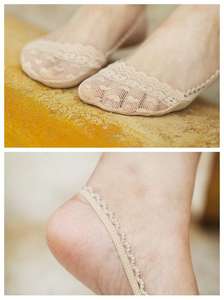 Chaussettes <span class=keywords><strong>sexy</strong></span> en dentelle pour filles, chaussettes invisibles mi-pieds pour femmes, été, sans couture - Product Image 3