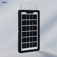 Sistema de Iluminación Solar Portátil para Acampar al Aire Libre, Carga Multi-Puerto, 2 Mini Lámparas Cuadradas, Kit de Almacenamiento de Energía de 4800mAh