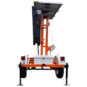 Traffic Control Trailer LED Display Screen Solar Powered Ground <b>Mount</b> IP65 Non Reflective Q235 Steel Frame - Product Image 3