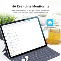 Zemismart Tuya Zigbee 120A Medidor de Energía Inteligente Tuya para Carril DIN, Monitor de Potencia Trifásico con CTs de Núcleo Dividido, Funciona con HA