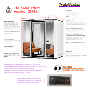 Làm việc Pod gian hàng điện thoại văn phòng điện thoại Pod điện thoại văn phòng cách âm cuộc họp làm việc Pods Modular âm thanh bằng chứng phòng công bằng Pods - Product Image 2