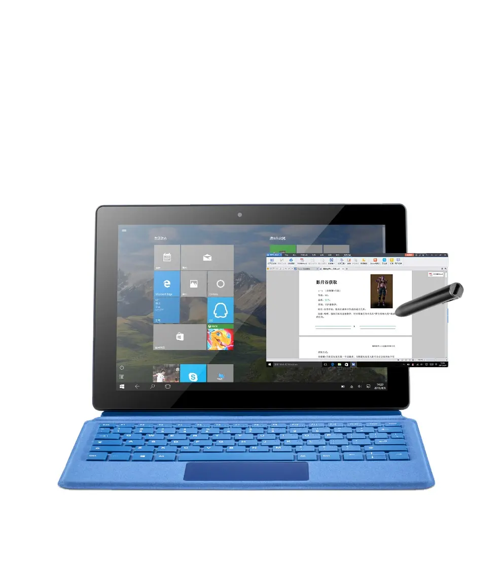 Pipo 10.1 polegadas windows tablet pc 6gb 64gb, pc quad-core com teclado 2 em 1 computador portátil 2022 em estoque