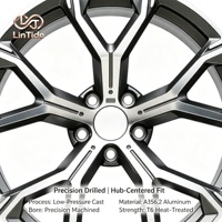 Jantes forgées directes usine, géométrie Y fendue angulaire, face usinée brillante, finition Gunmetal, design sportif