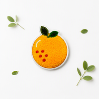 Groothandel Oranje Baby Patch Custom Logo Ijzer Op Borduurwerk Patch Gepersonaliseerde Schattige Fruit Chenille Patch