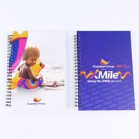Carnet à spirales classique en carton rigide A5, personnalisé avec logo, impression sérigraphique, cadeau publicitaire directement de l'usine