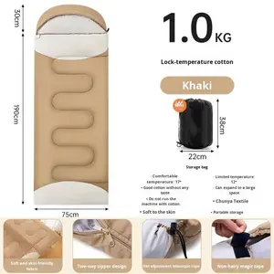 Sacco a Pelo Portatile a Sacchetto per Campeggio e Soccorso in Caso di Calamità, Ispessito e Caldo, 1.0 KG 1.3 KG 1.7 KG <span class=keywords><strong>2</strong></span> KG <span class=keywords><strong>2</strong></span>.3 KG per Adulti da Esterno - Product Image 2