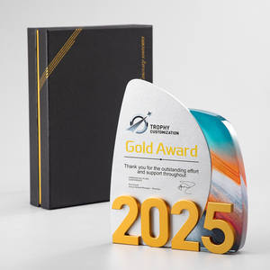 Trofeo <span class=keywords><strong>de</strong></span> Cristal <span class=keywords><strong>de</strong></span> Alta Gama para Reuniones Anuales, Diseño Personalizado, Entrega el Mismo Día, Premio a Empleados Destacados por su Aniversario - Product Image 5