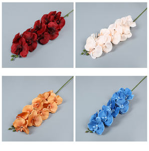 DD2508 пластиковый искусственный цветок фаленопсис Свадебный декор шелковые орхидеи растения искусственный букет цветов - Product Image 6