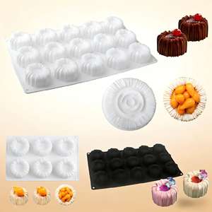 Moule à gâteau mousse professionnel en silicone à rainures, résistant aux hautes températures, facile à démouler pour les desserts <span class=keywords><strong>Charlotte</strong></span> et français - Product Image 4
