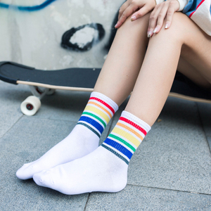 Chaussettes habillées solides régulières résistantes à la sueur Hommes Lgbtq Lesbian Gay Rainbow <span class=keywords><strong>Lgbt</strong></span> Pride Socks - Product Image 6
