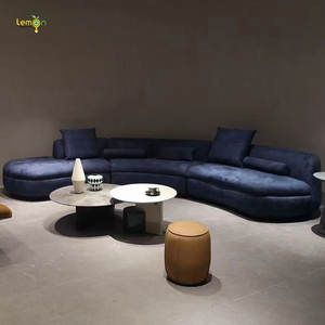 Venta caliente curvo convertible sofá conjunto compresible muebles para el hogar blanco media <span class=keywords><strong>luna</strong></span> sofá para salón de belleza - Product Image 6